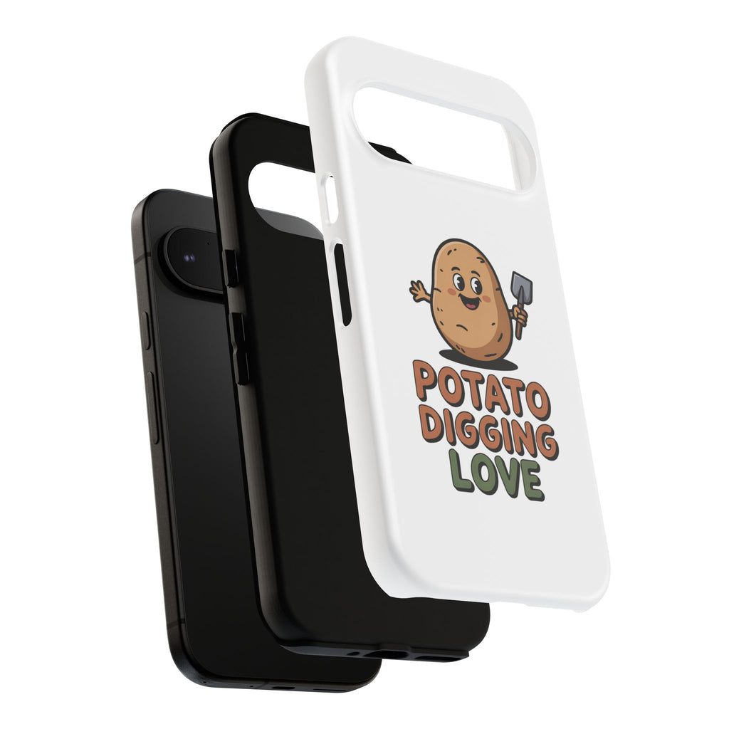 Phone Case — "Potato Digging Love" Cute Gardening Cartoon Protective Cover