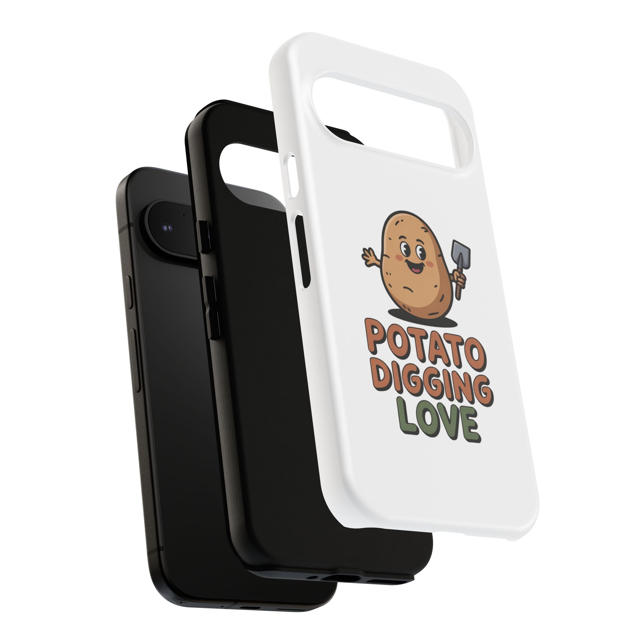 Phone Case — "Potato Digging Love" Cute Gardening Cartoon Protective Cover