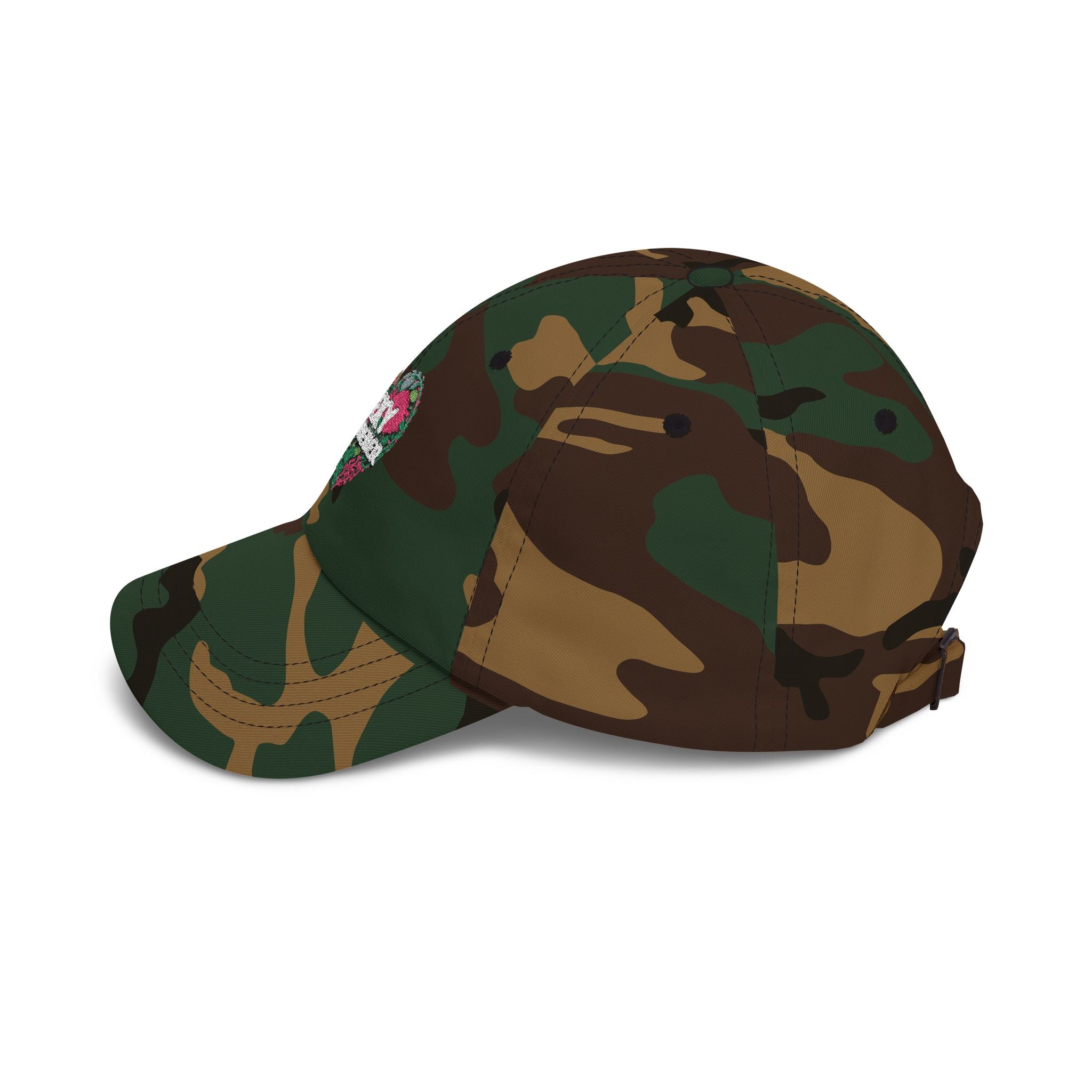 Classic Dad Cap — "Sexy Gardener" Floral Heart Embroidered Hat