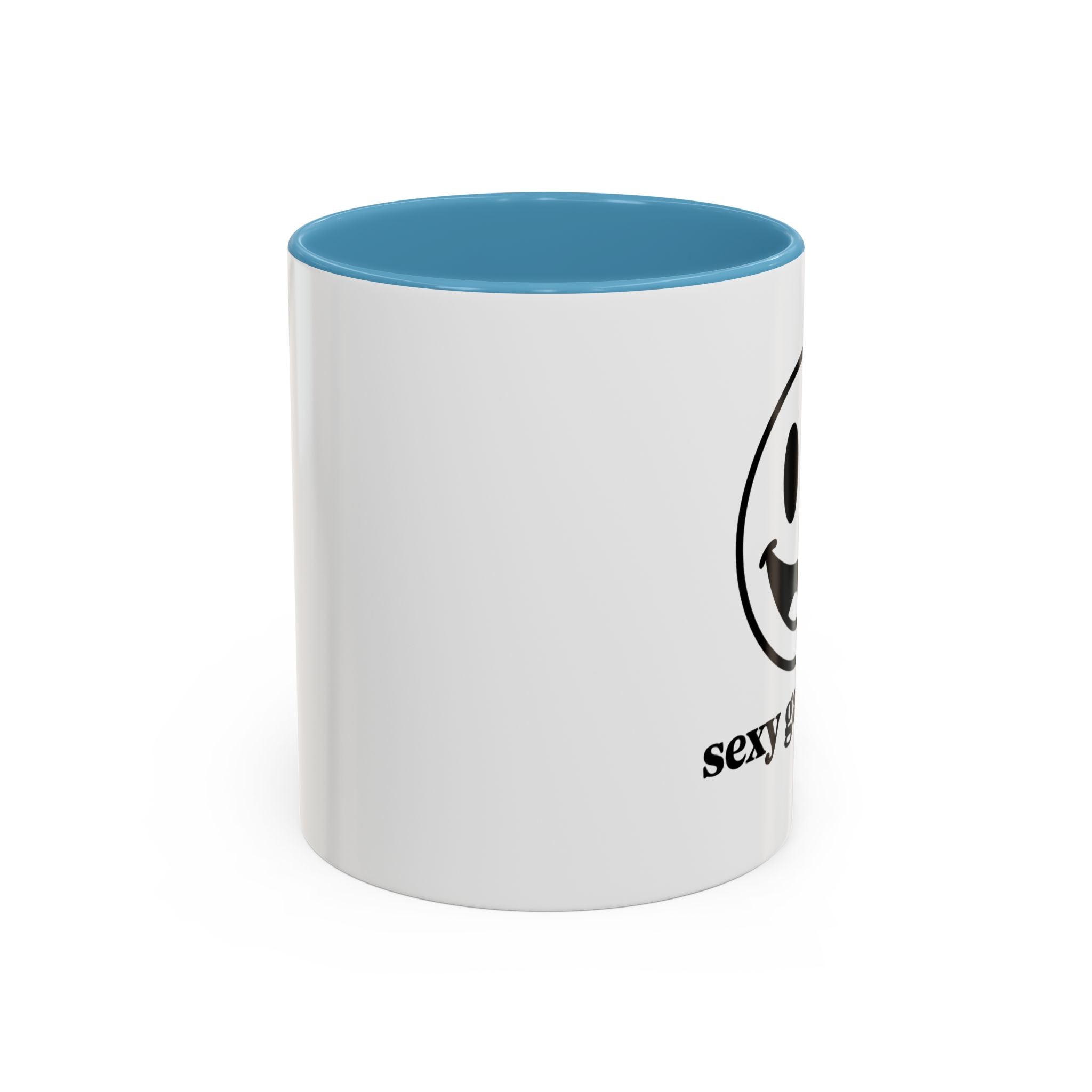 Sexy Gardener Accent Coffee Mug — Winking Smiley Plant Lover Gift (11/15oz)