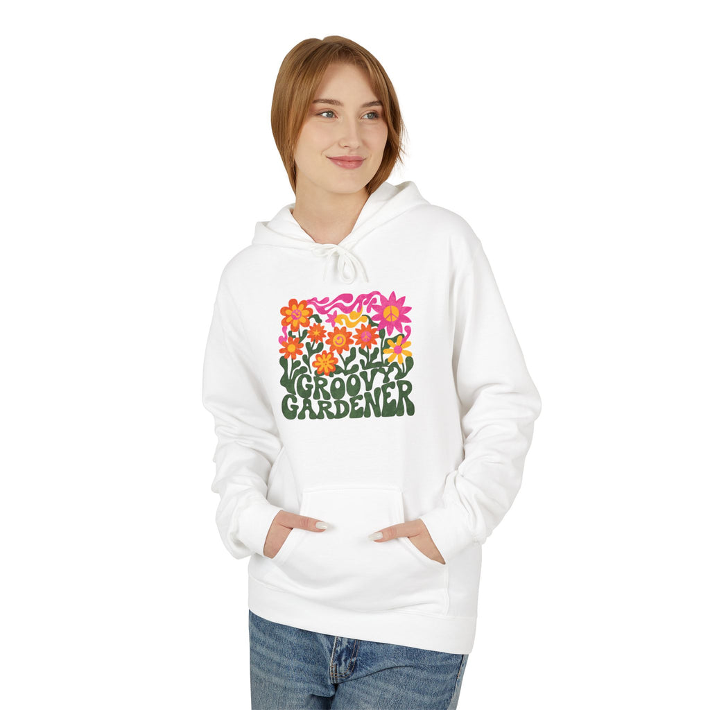 Gardener Hoodie – Retro Floral “Groovy Gardener” Pullover