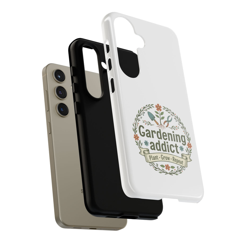 Phone Case — Gardening Addict "Plant • Grow • Repeat" Floral Garden Phone Cover