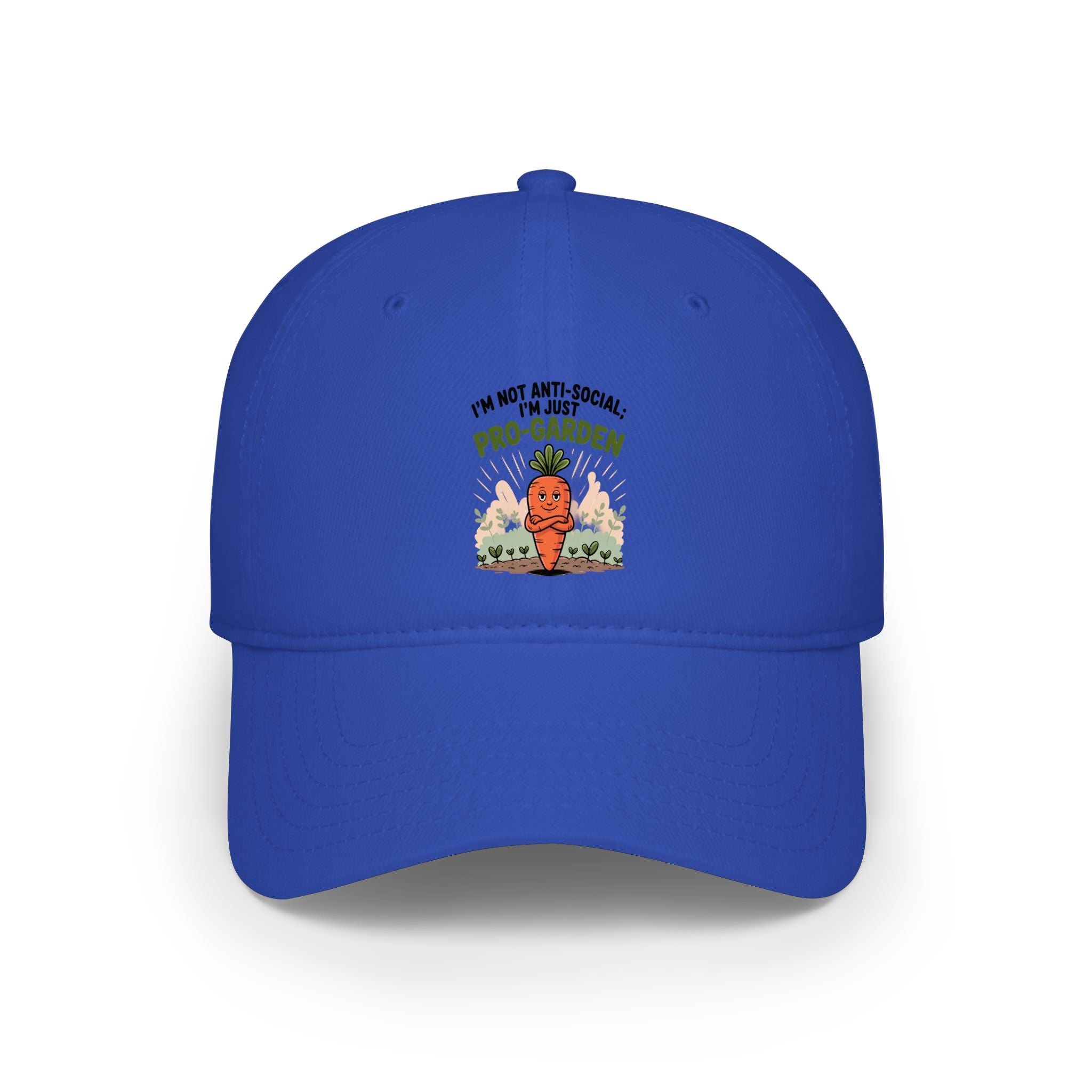 Low Profile Baseball Cap – “I’m Not Anti-Social, I’m Just Plant Obsessed” Cute Cactus Graphic Hat