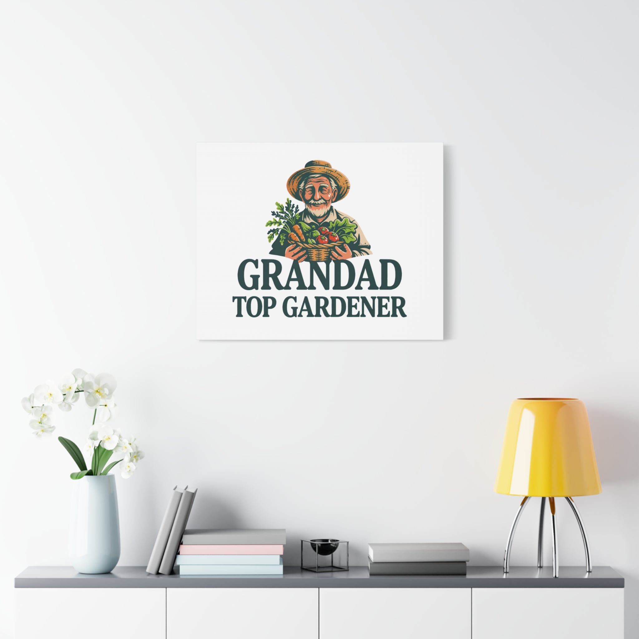 Grandad Top Gardener Canvas – Stretched Matte Wall Art