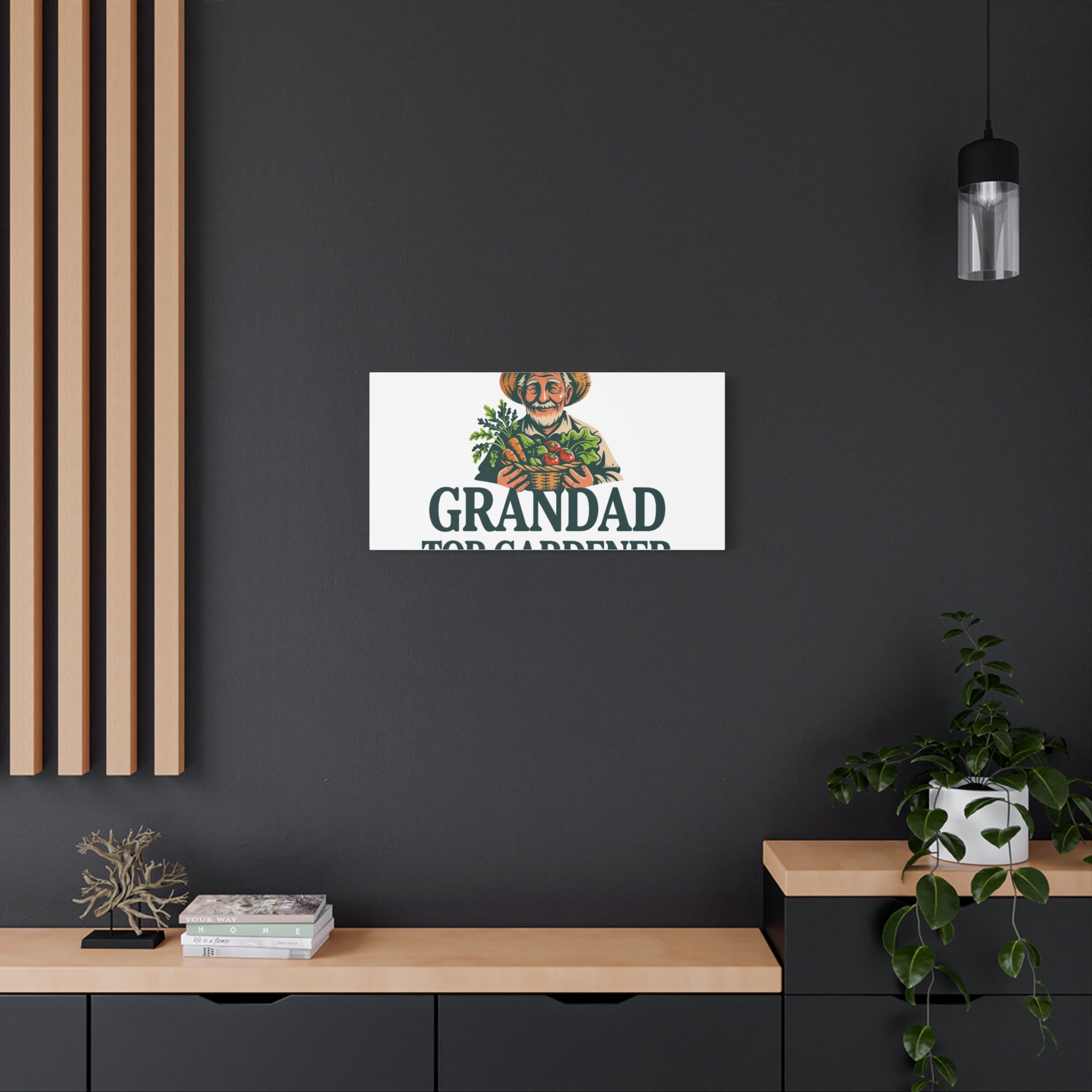 Grandad Top Gardener Canvas – Stretched Matte Wall Art