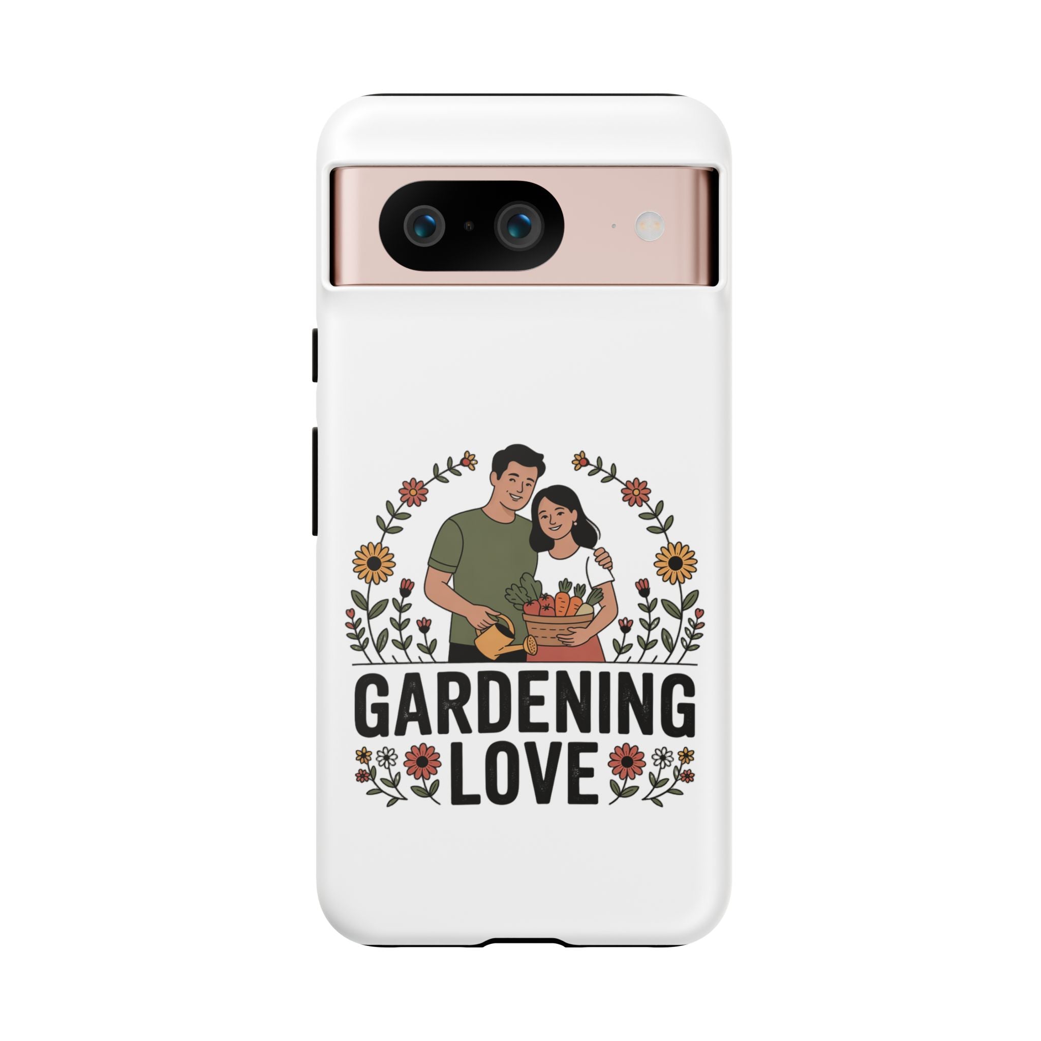 Gardening Love Phone Case — Floral Couple Protective Phone Cover