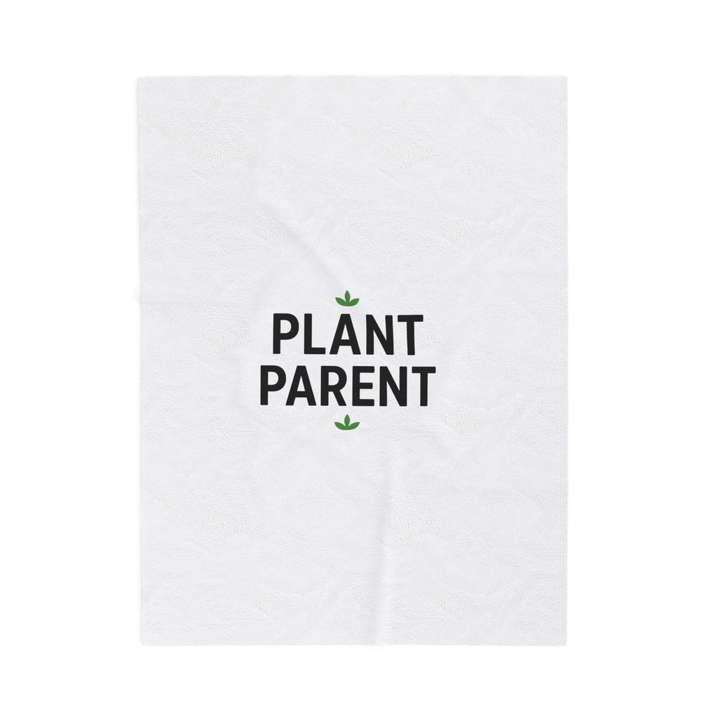 Plant Parent Velveteen Plush Blanket – Cozy Gift for Plant Lovers