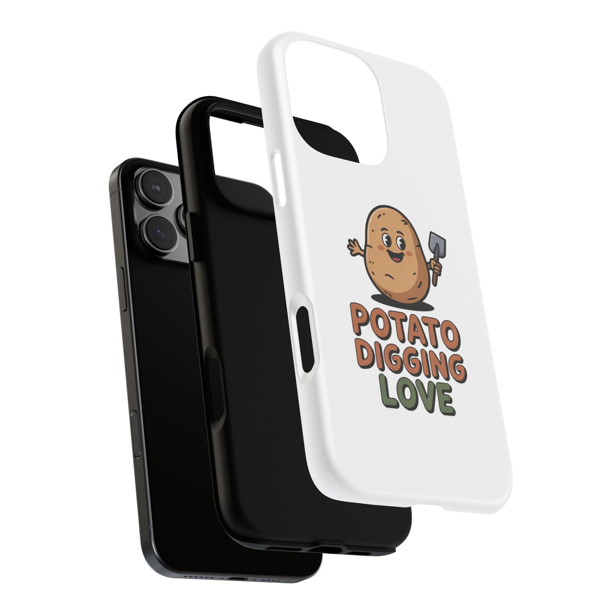 Phone Case — "Potato Digging Love" Cute Gardening Cartoon Protective Cover