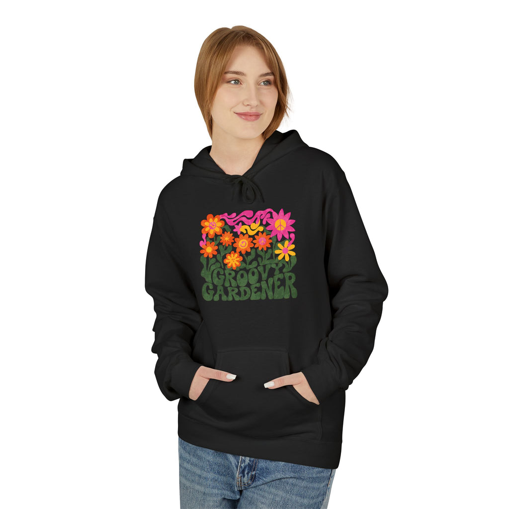Gardener Hoodie – Retro Floral “Groovy Gardener” Pullover