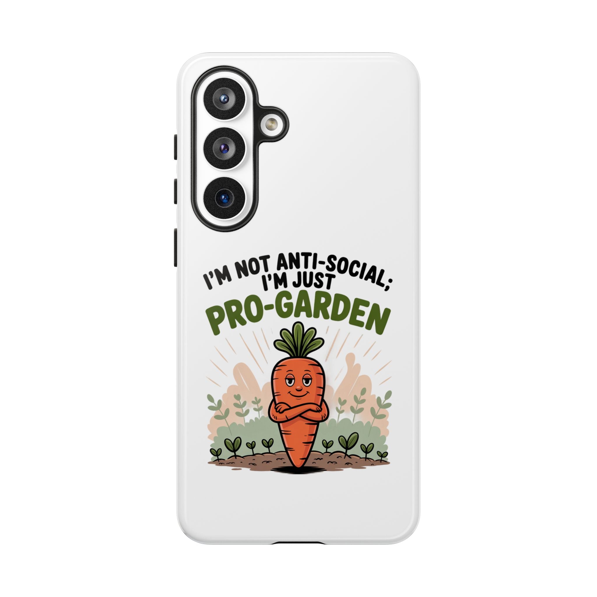 Pro-Garden Carrot Phone Case — “I’m Not Anti-Social, I’m Just Pro-Garden”