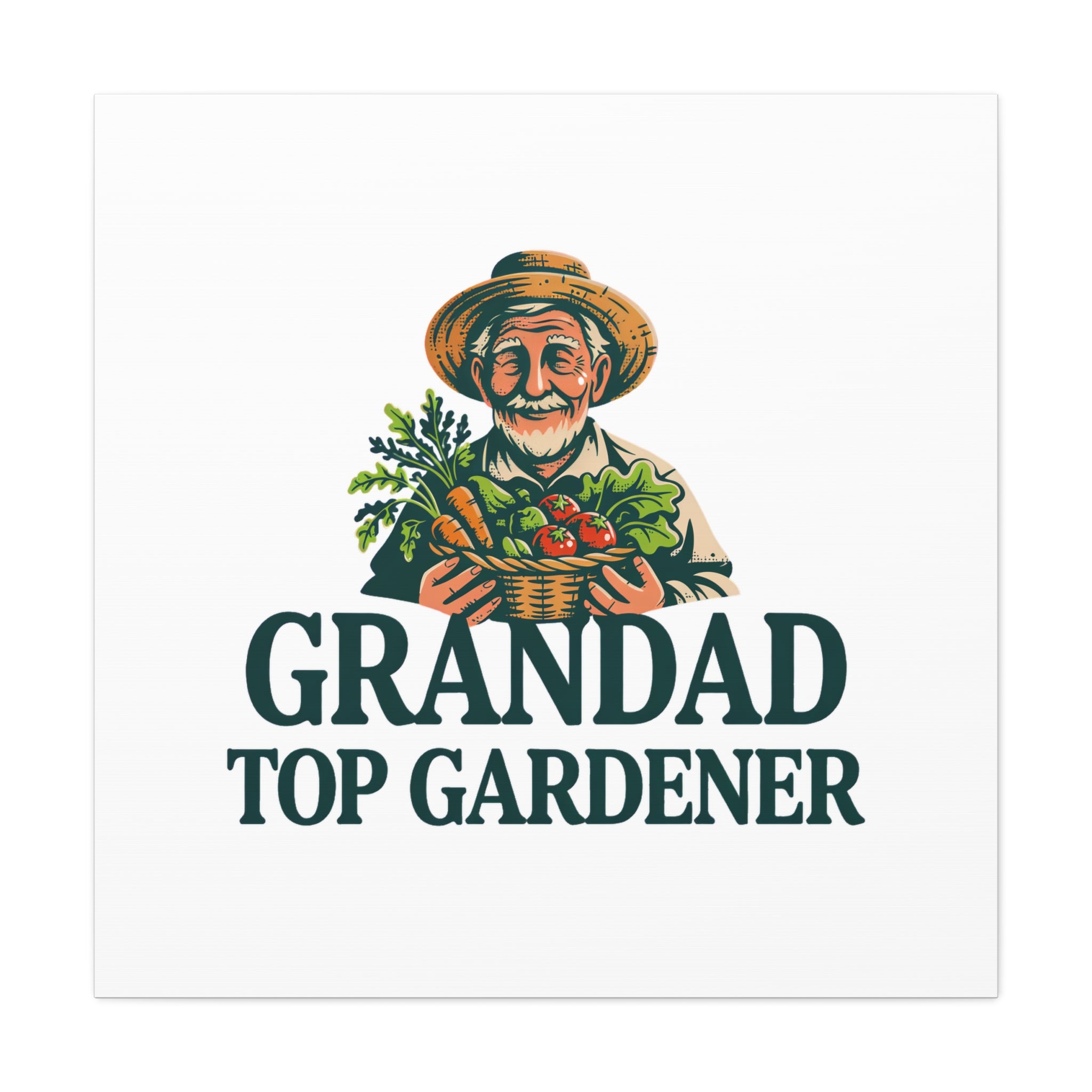 Grandad Top Gardener Canvas – Stretched Matte Wall Art