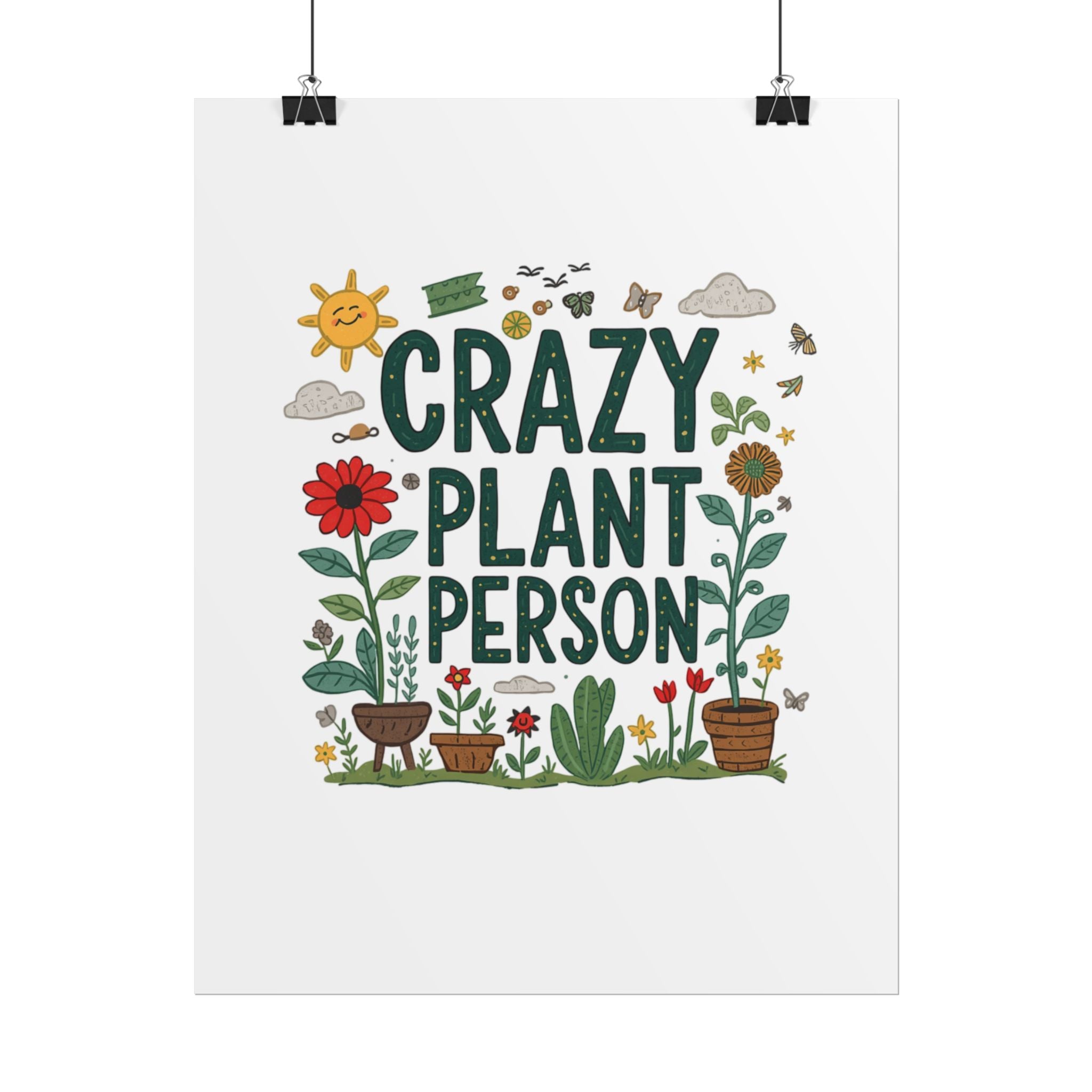 Crazy Plant Person Poster