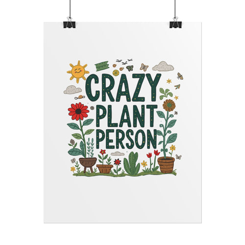 Crazy Plant Person Poster