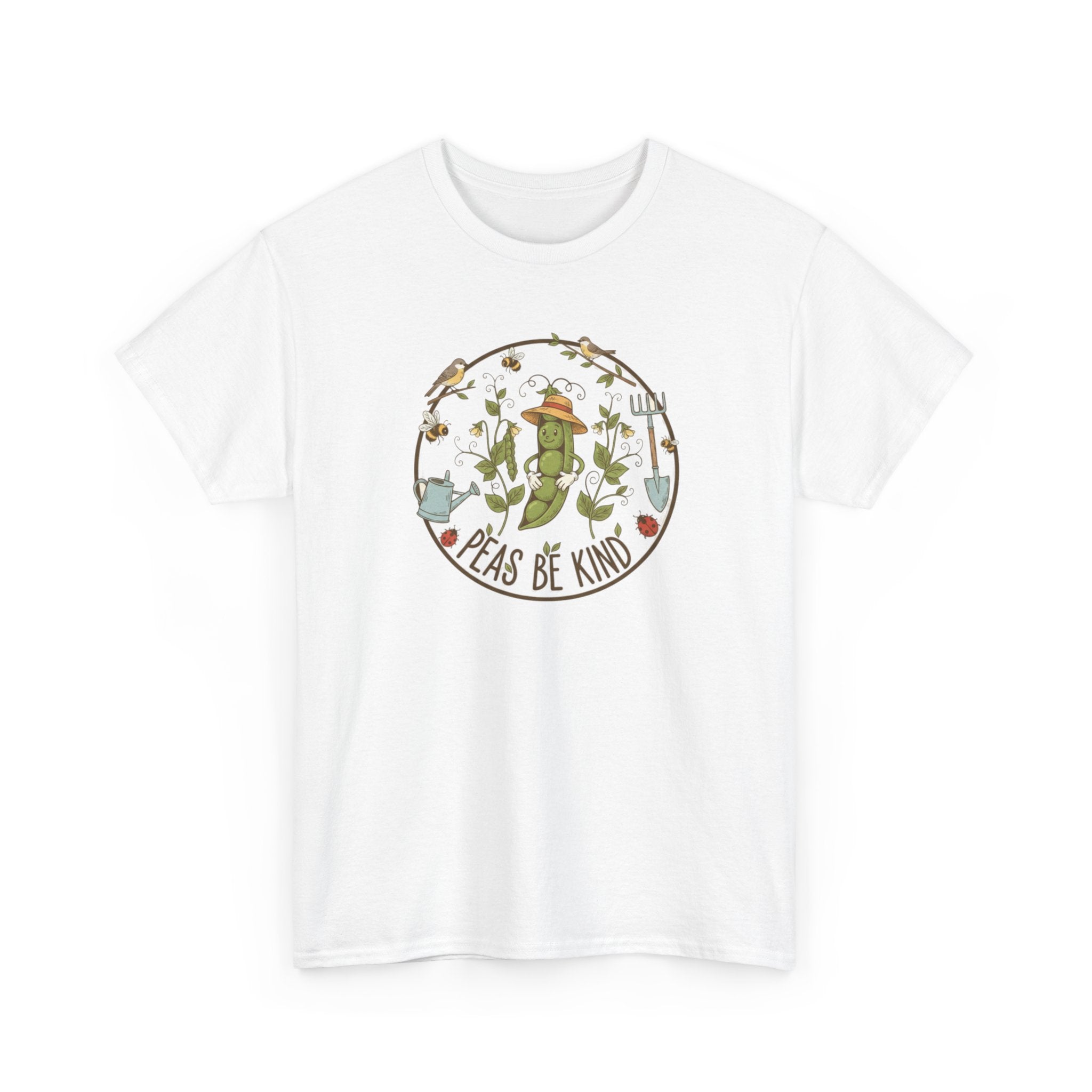 T-Shirt — "Peas Be Kind" Cute Garden Pea Illustration Tee