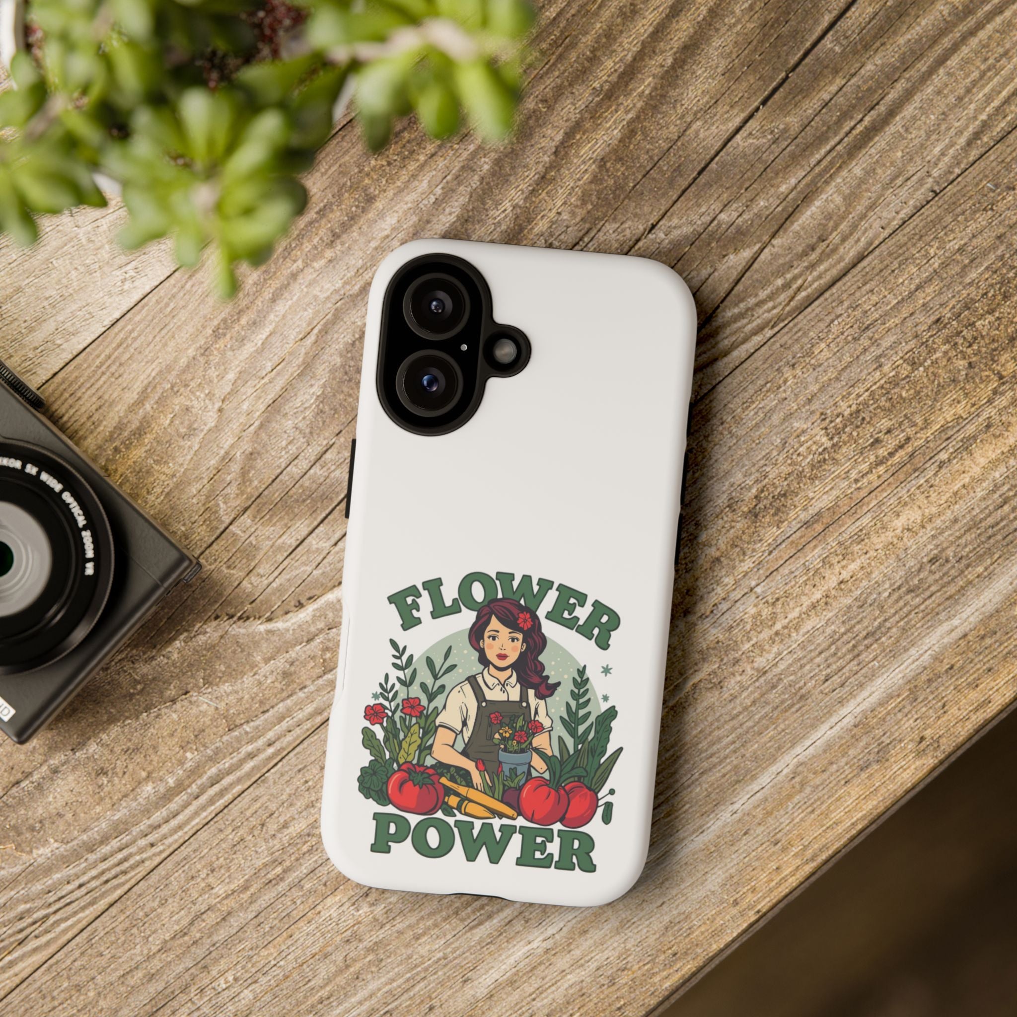Phone Case - 'Flower Power' Retro Gardener Floral Protective Case
