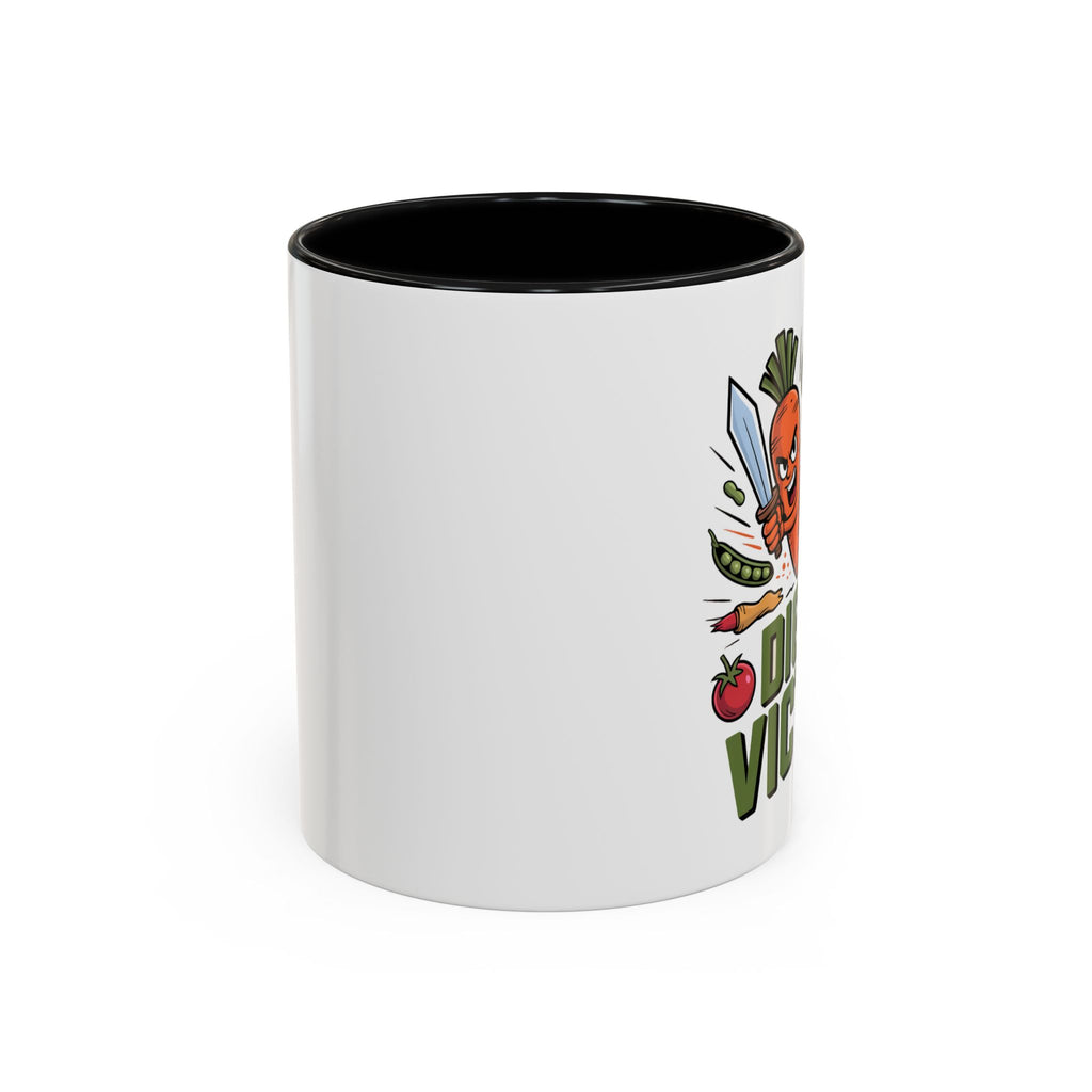 Dig For Victory Coffee Mug — Garden Veggie Cartoon Accent Mug (11/15oz)