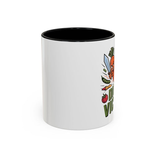 Dig For Victory Coffee Mug — Garden Veggie Cartoon Accent Mug (11/15oz)
