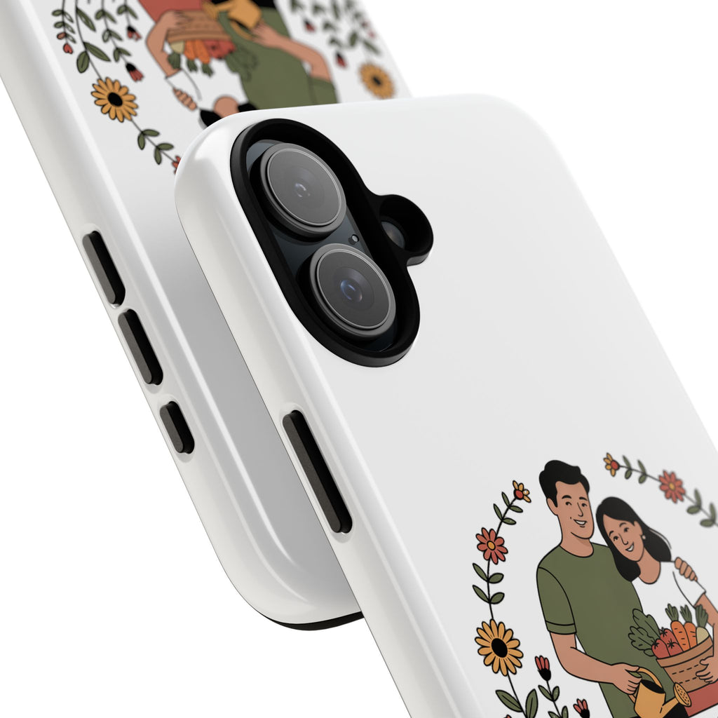 Gardening Love Phone Case — Floral Couple Protective Phone Cover