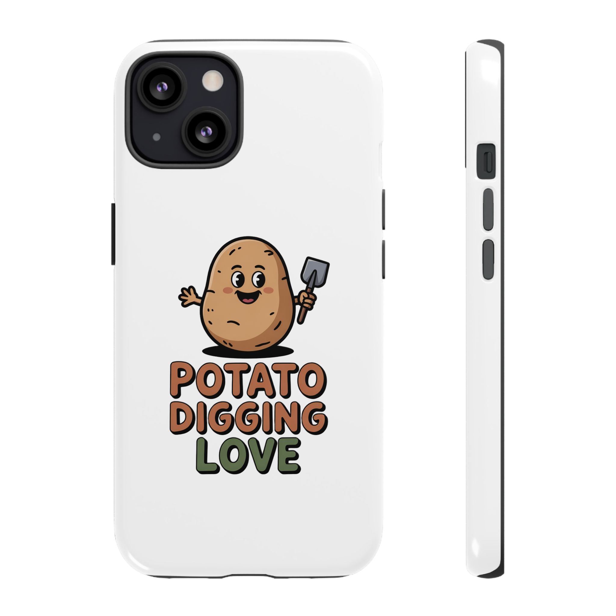 Phone Case — "Potato Digging Love" Cute Gardening Cartoon Protective Cover