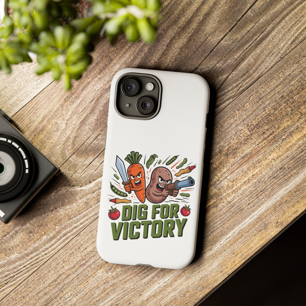 Phone Case — 'Dig For Victory' Veggie Combat Garden Design
