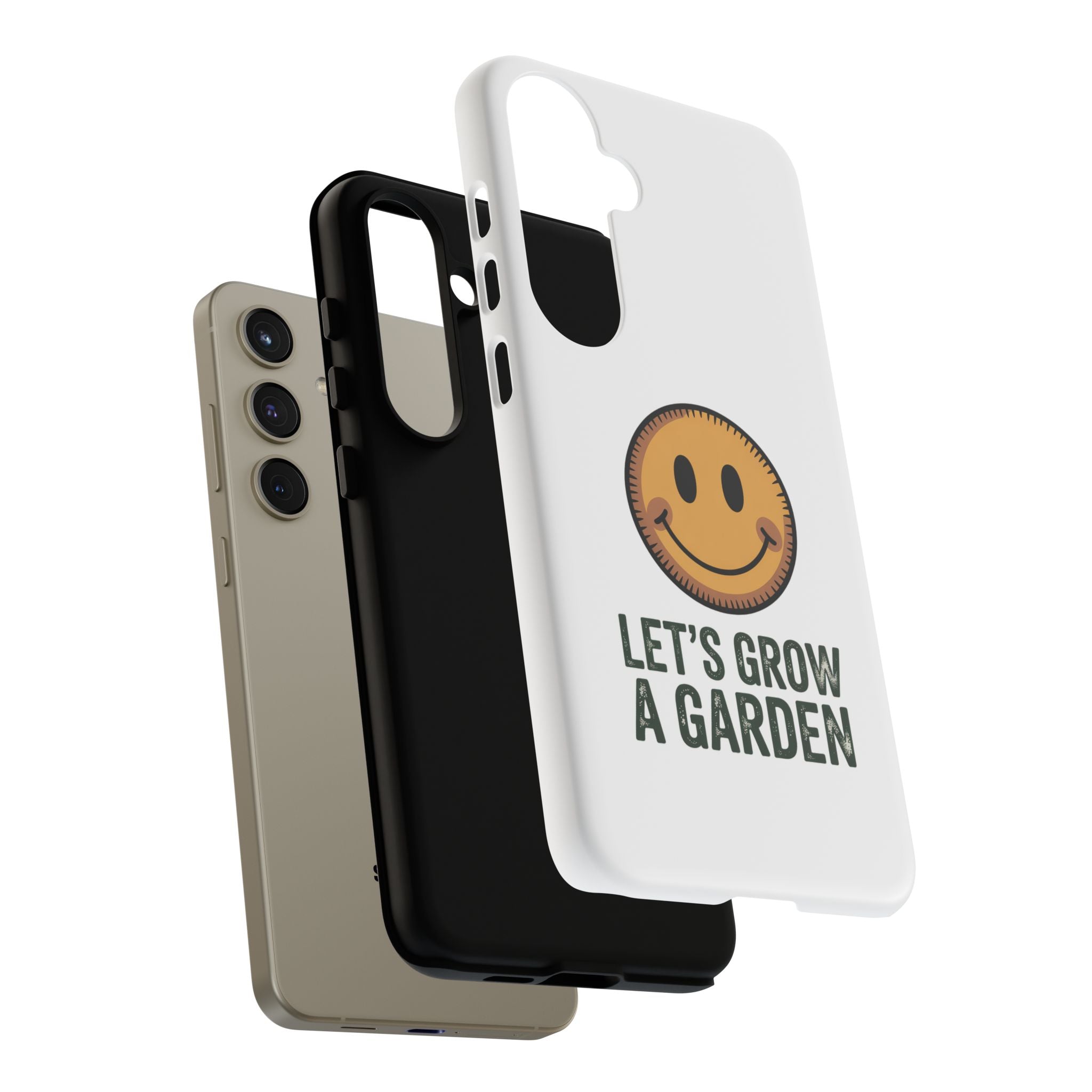 Phone Case — "Let's Grow a Garden" Smiley Plant Lover Protective Case