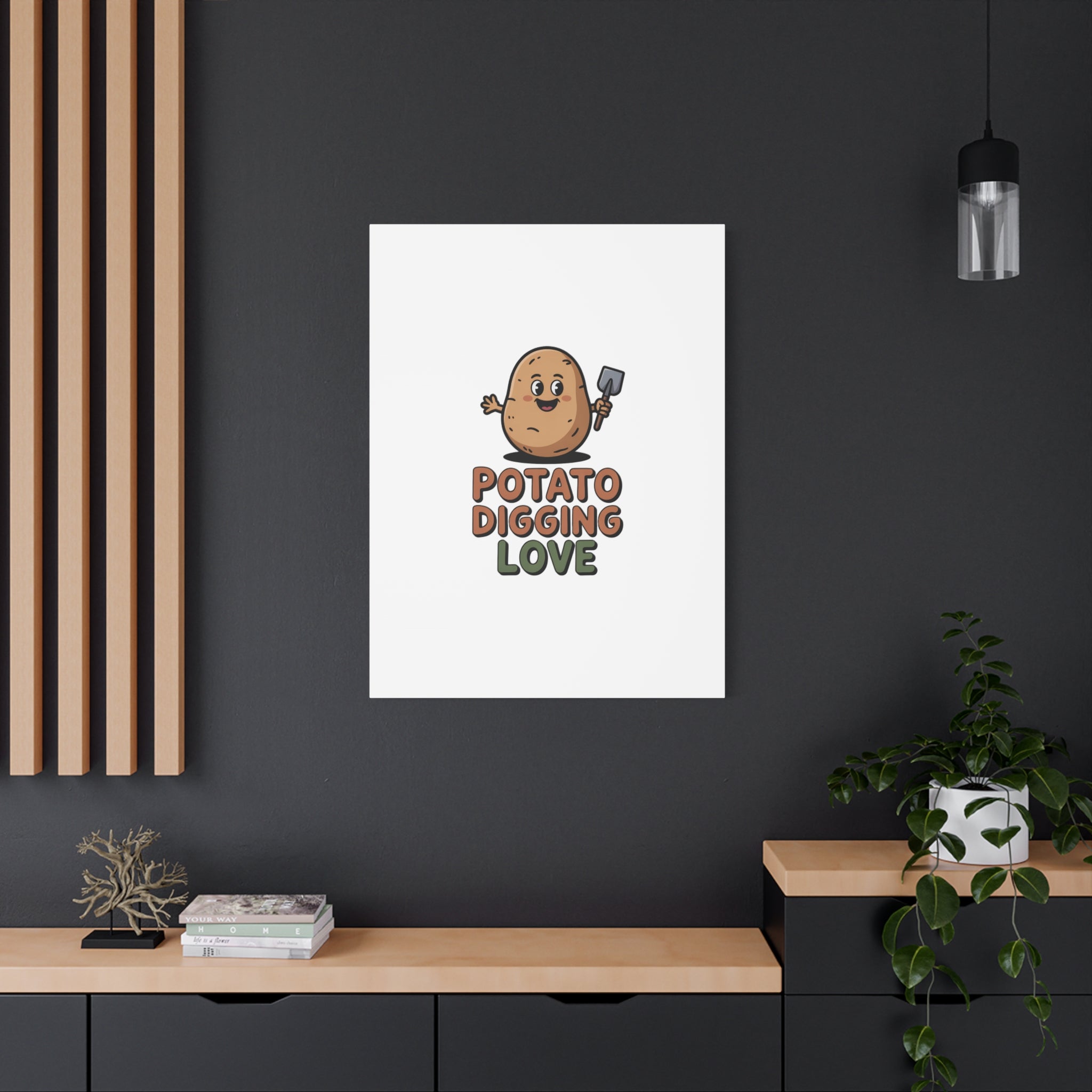 Potato Digging Love Canvas Print