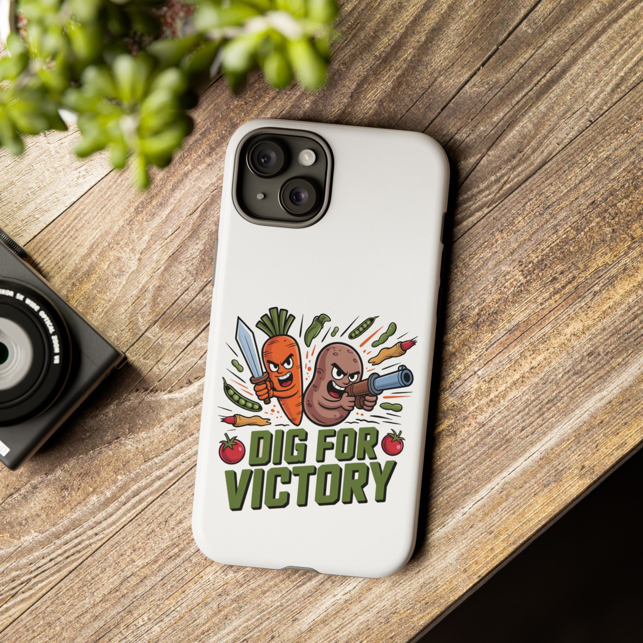 Phone Case — 'Dig For Victory' Veggie Combat Garden Design
