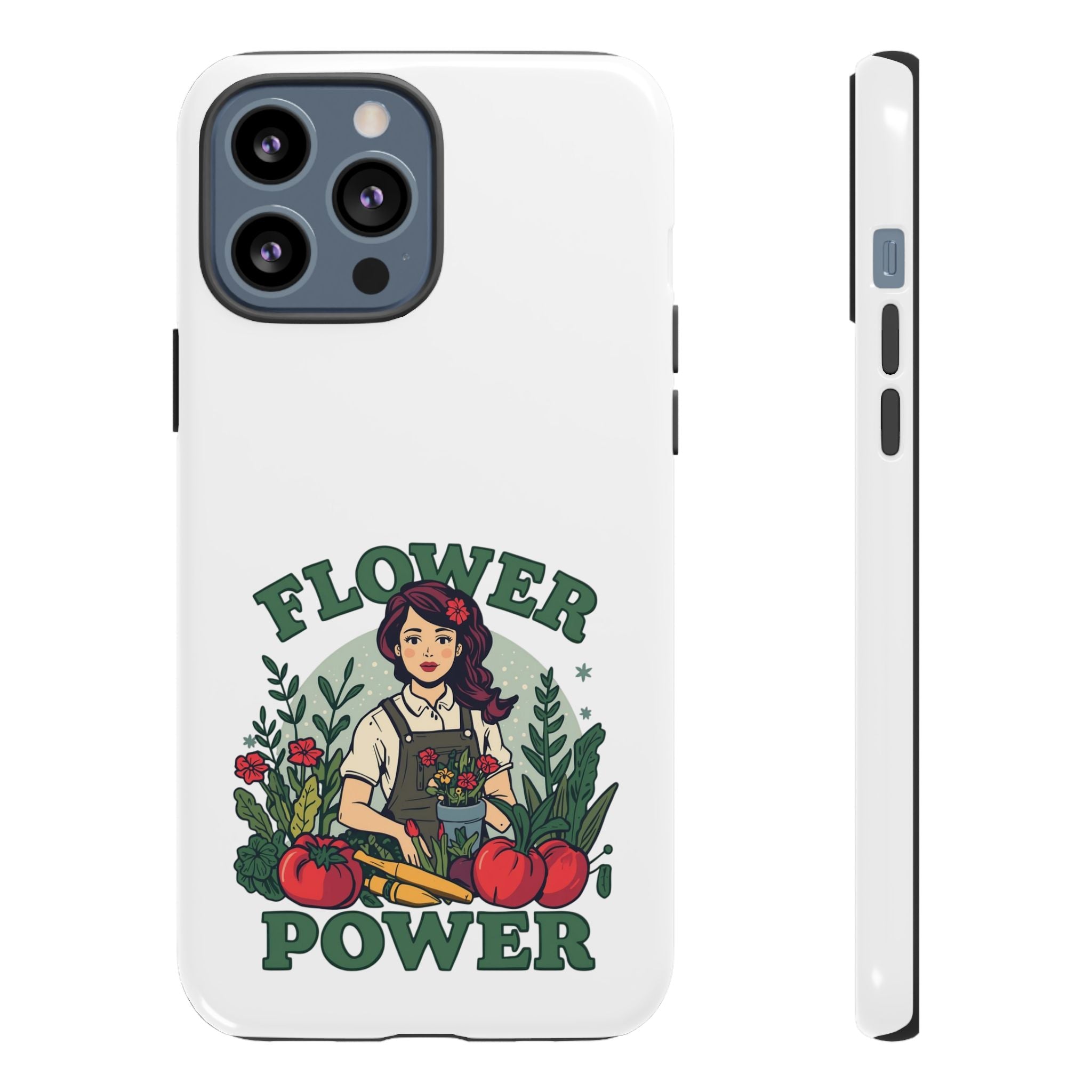 Phone Case - 'Flower Power' Retro Gardener Floral Protective Case