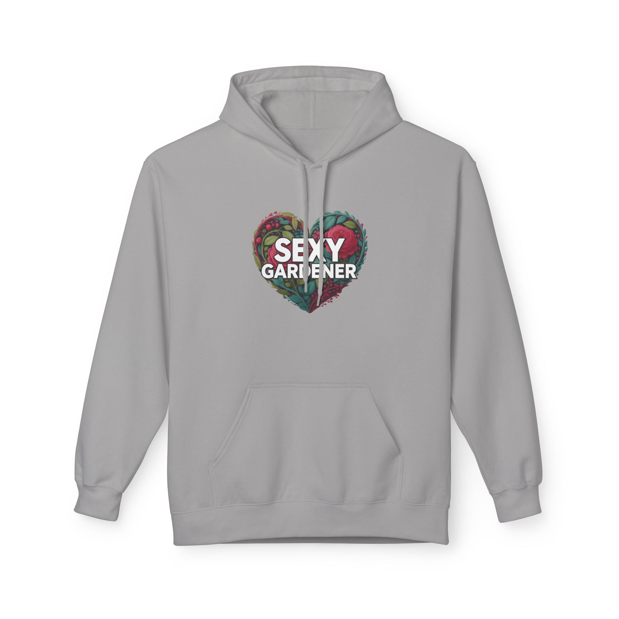 Sexy Gardener Heart Hoodie - Floral Split Heart Graphic Sweatshirt