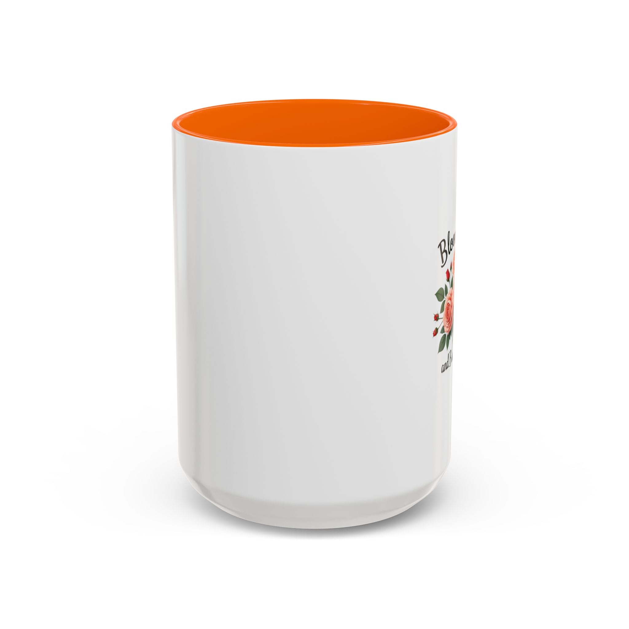 Blooming and Beautiful Accent Coffee Mug - Floral Rose Gift for Mom
