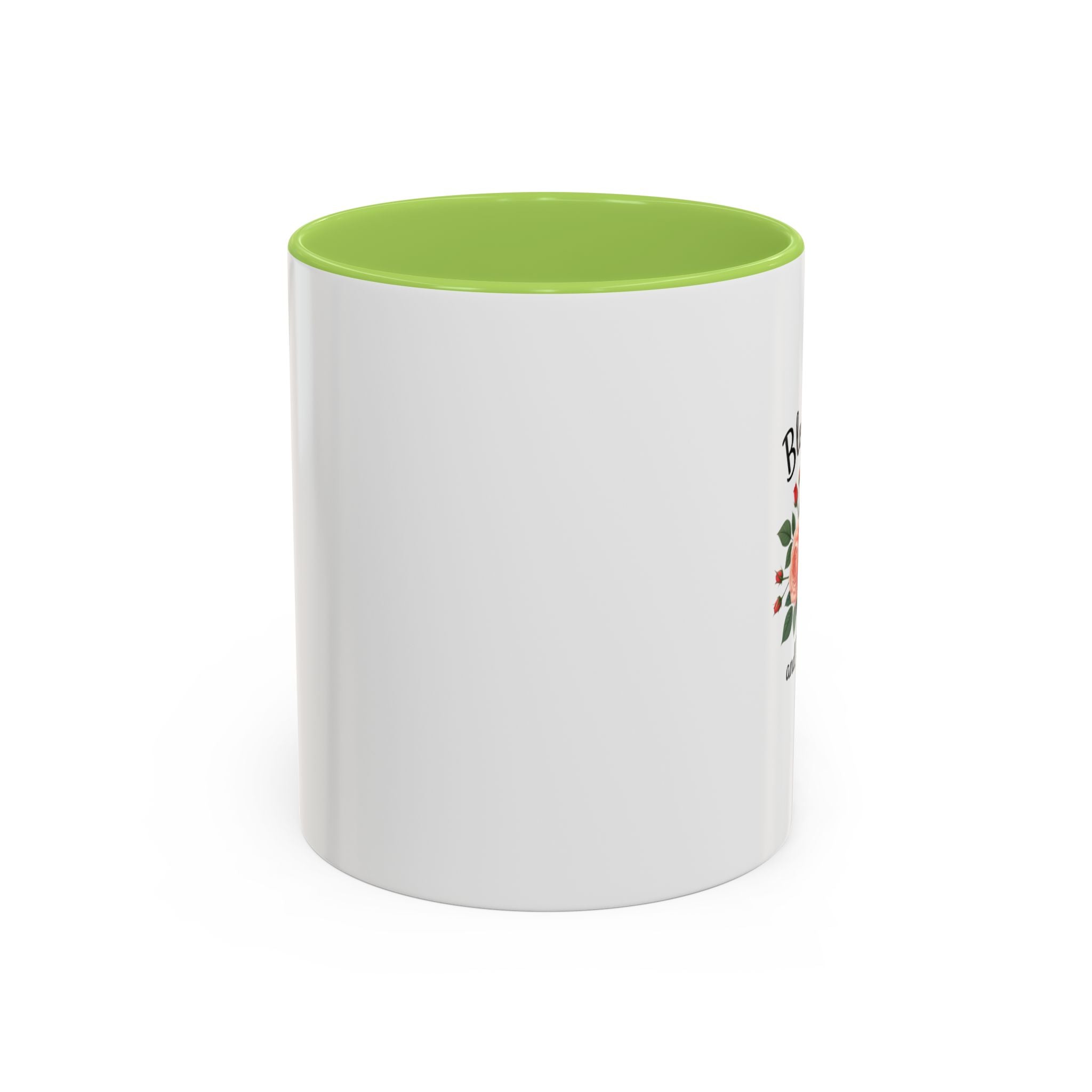 Blooming and Beautiful Accent Coffee Mug - Floral Rose Gift for Mom
