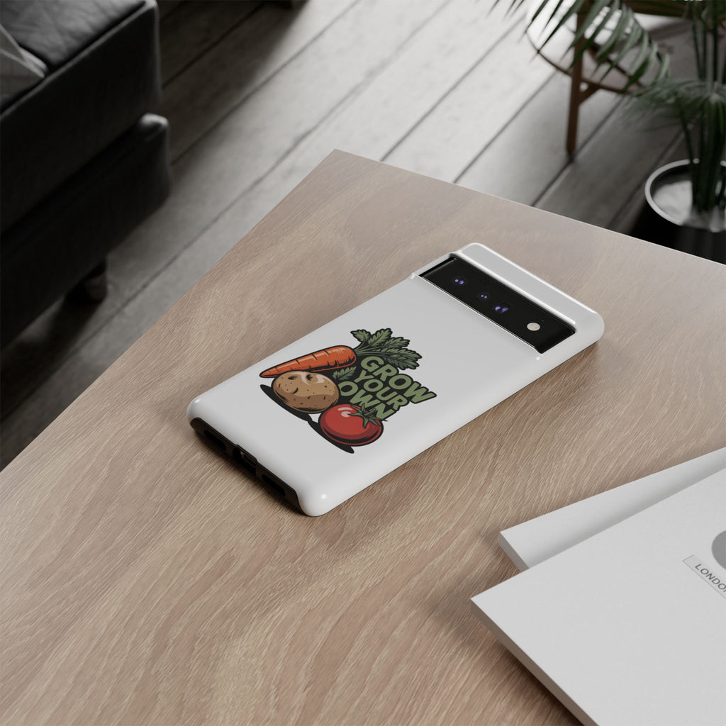 Grow Your Own Vegetables Phone Case — Gardening Carrot Potato Tomato Design