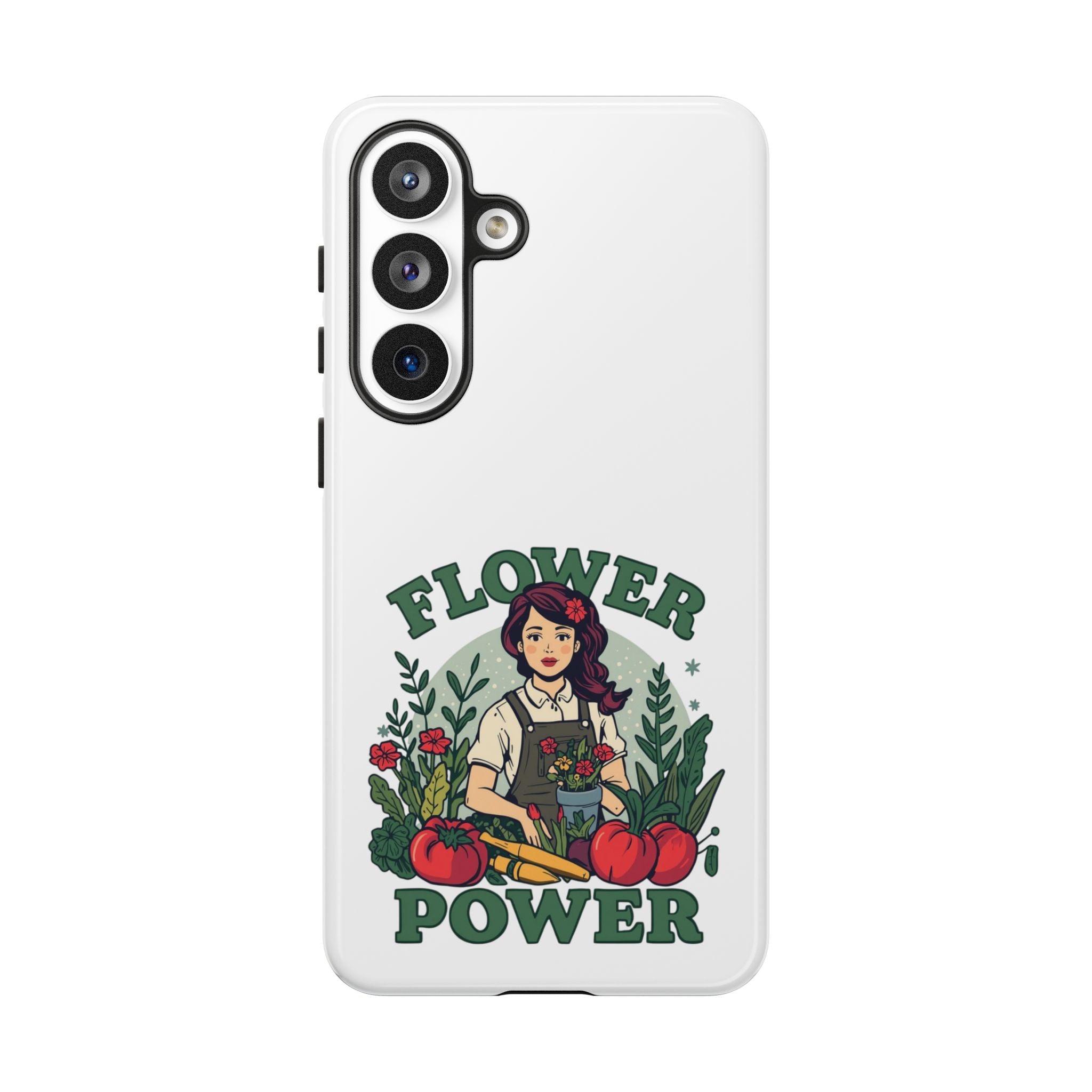 Phone Case - 'Flower Power' Retro Gardener Floral Protective Case