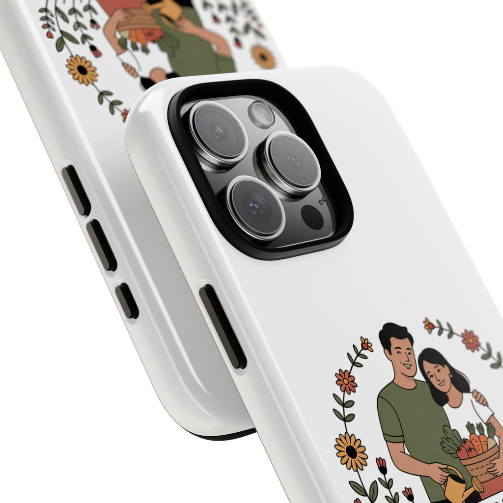Gardening Love Phone Case — Floral Couple Protective Phone Cover