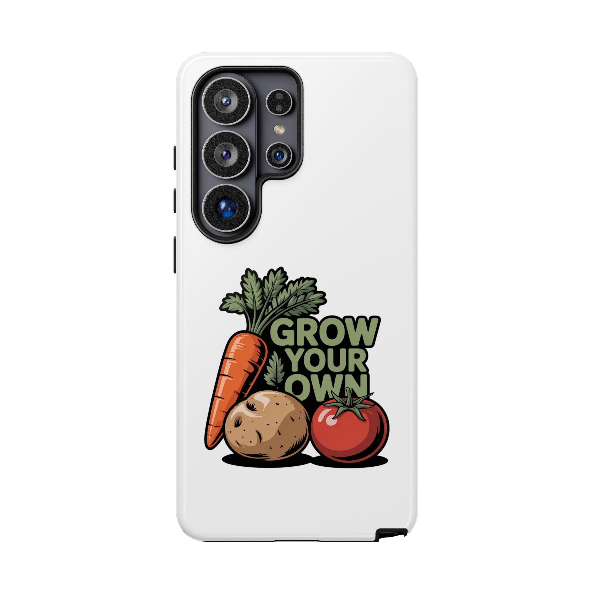 Grow Your Own Vegetables Phone Case — Gardening Carrot Potato Tomato Design