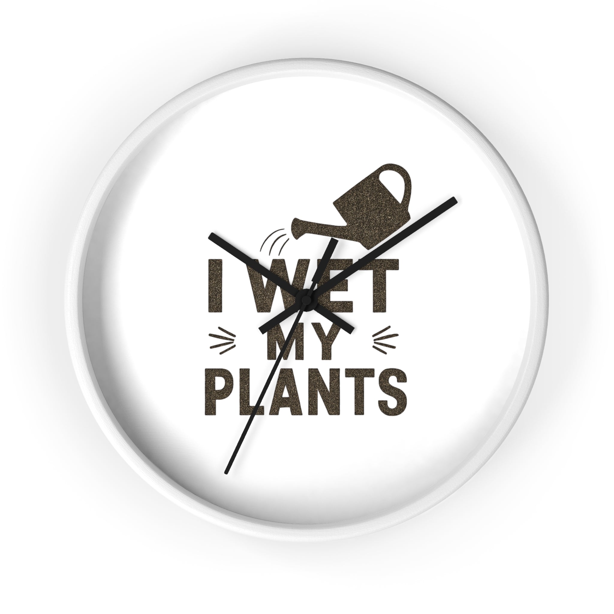 Wall Clock — I Wet My Plants Watering Can Garden Clock