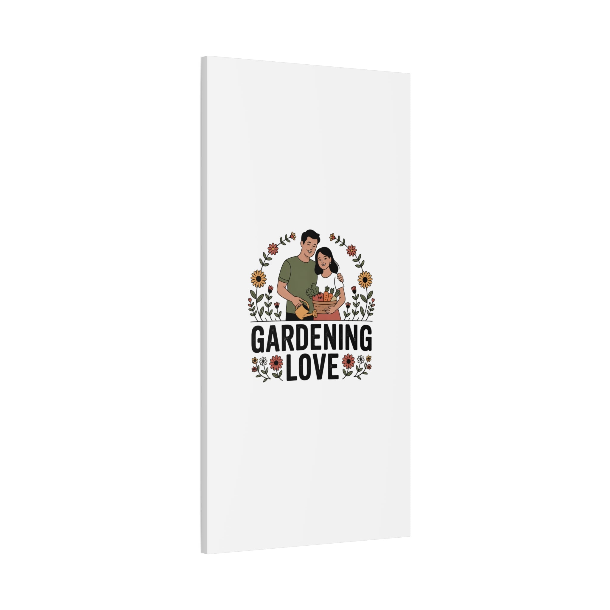 Gardening Love Canvas Print — Couple Gardening Wall Art