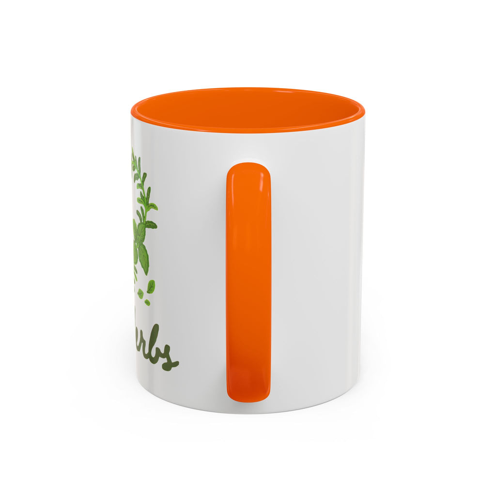 Herb Heart Accent Coffee Mug – “Love Herbs” Botanical Tea & Coffee Cup