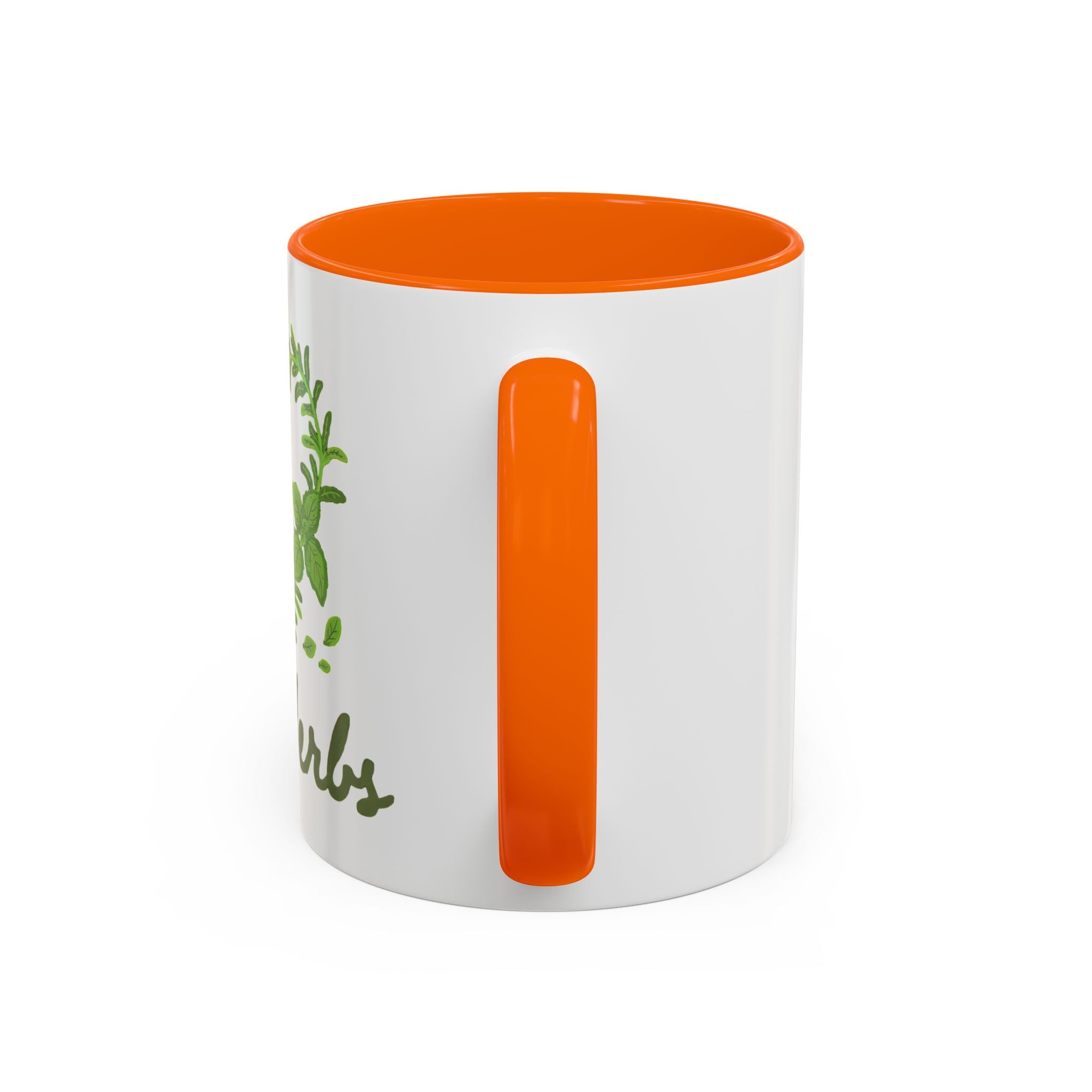 Herb Heart Accent Coffee Mug – “Love Herbs” Botanical Tea & Coffee Cup