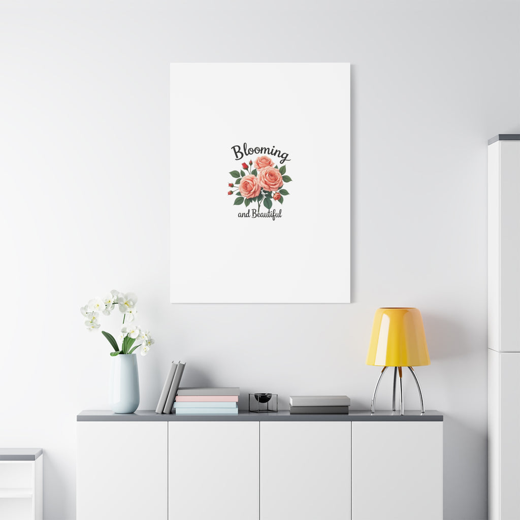 Blooming and Beautiful Rose Bouquet Canvas Wall Art