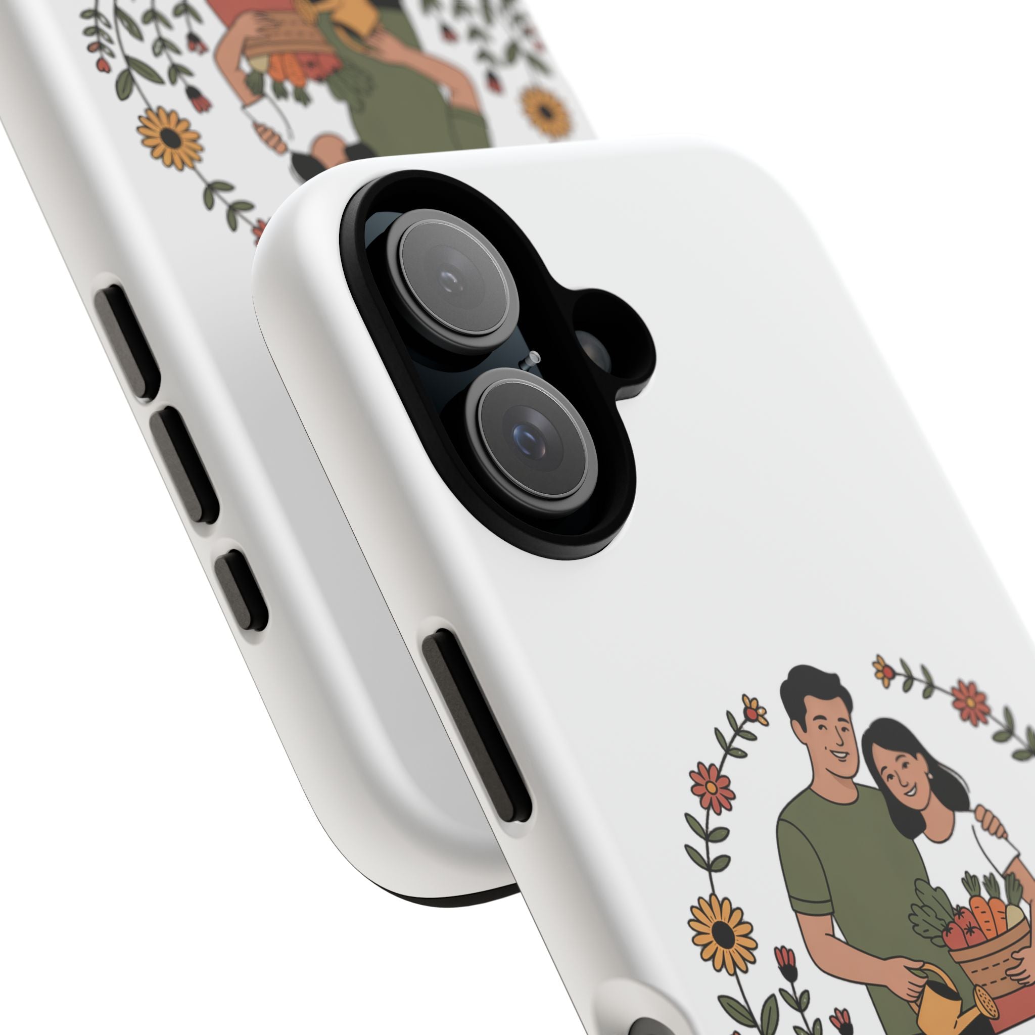 Gardening Love Phone Case — Floral Couple Protective Phone Cover