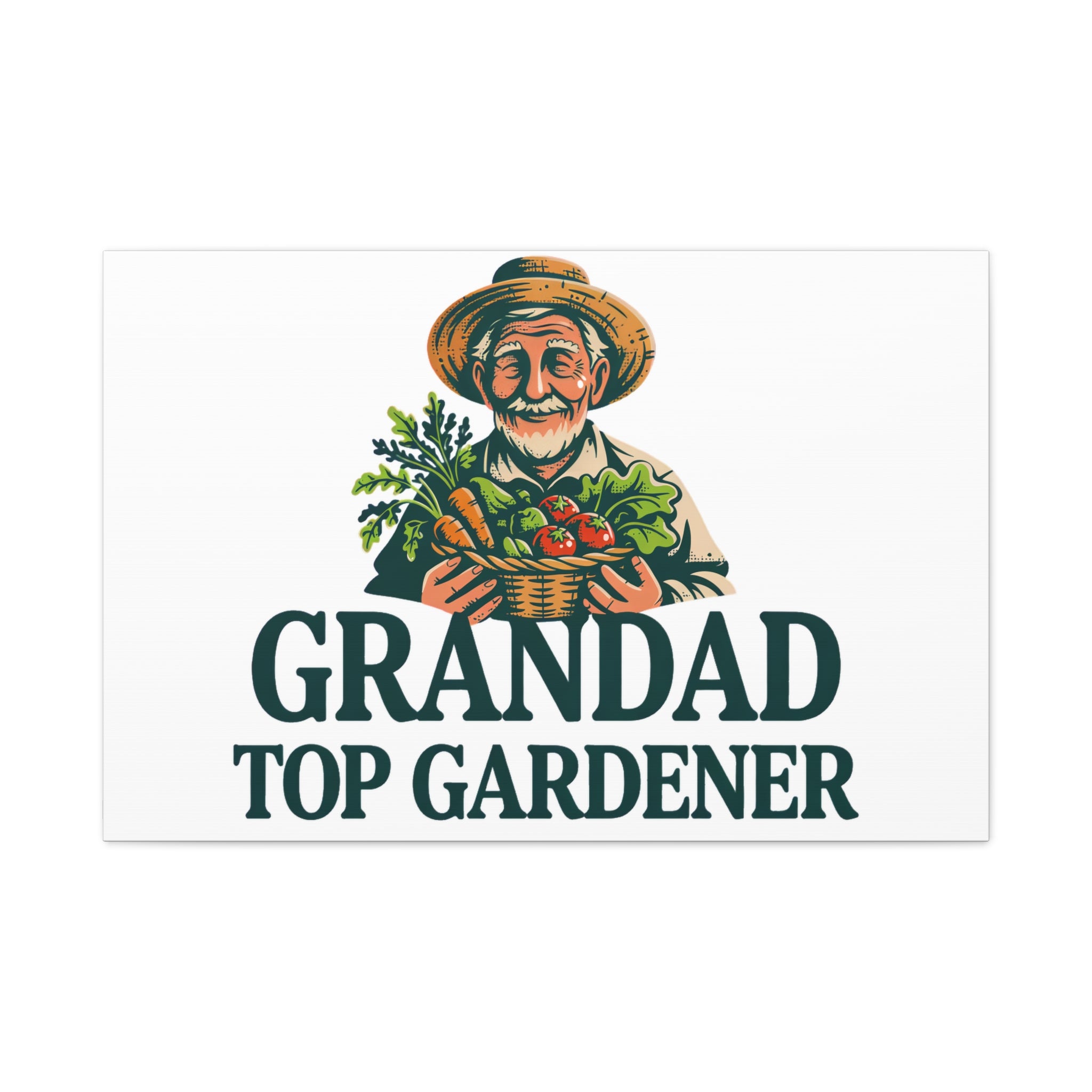 Grandad Top Gardener Canvas – Stretched Matte Wall Art