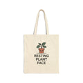 Tote Bag — "Resting Plant Face" Cute Potted Plant Tote for Plant Lovers, Eco Grocery & Everyday Use