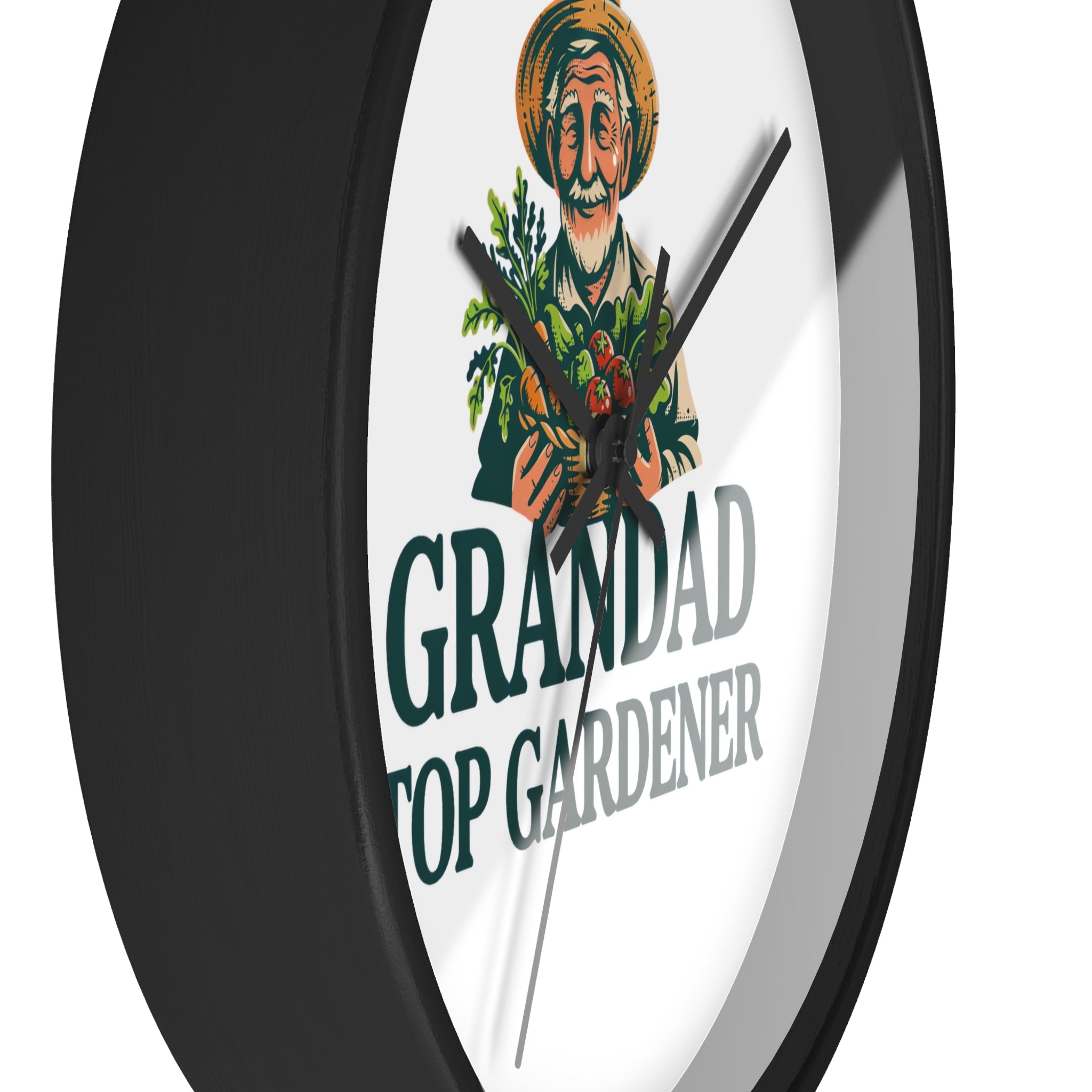 Grandad Top Gardener Wall Clock — Gift for Grandpa, Gardening Lover Decor