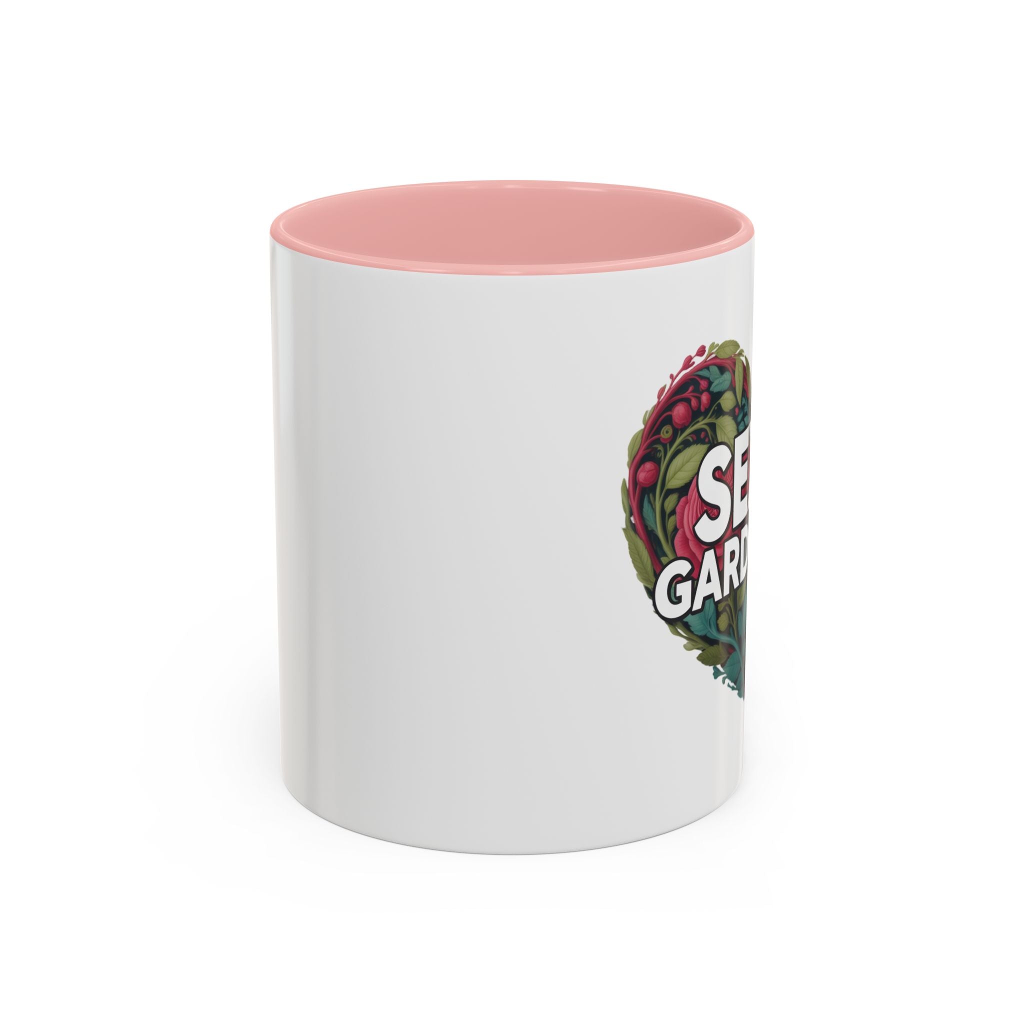Sexy Gardener Accent Coffee Mug – Floral Heart Gardening Gift (11/15oz)
