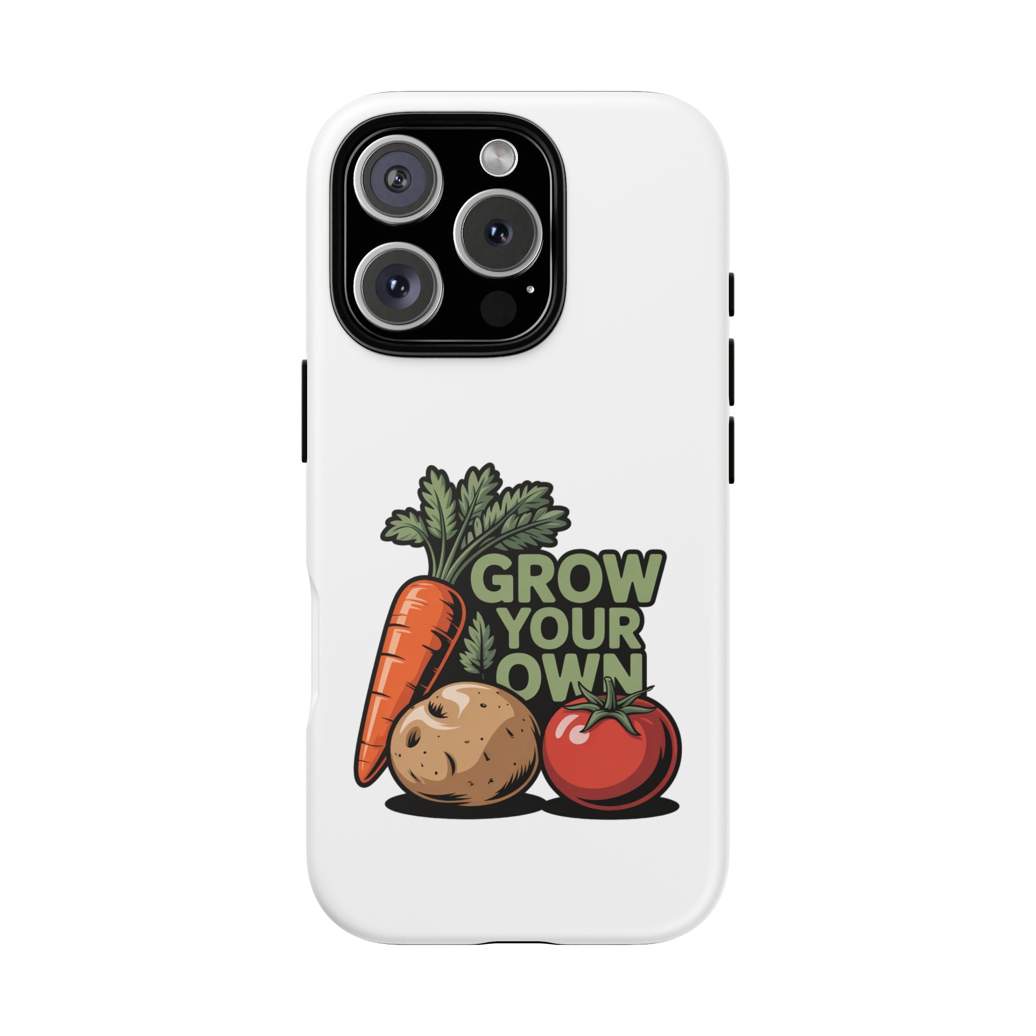 Grow Your Own Vegetables Phone Case — Gardening Carrot Potato Tomato Design