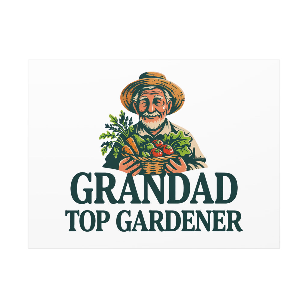 Grandad Top Gardener Canvas – Stretched Matte Wall Art