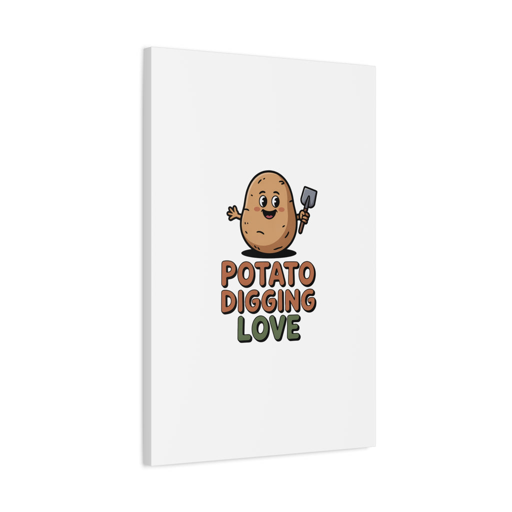 Potato Digging Love Canvas Print