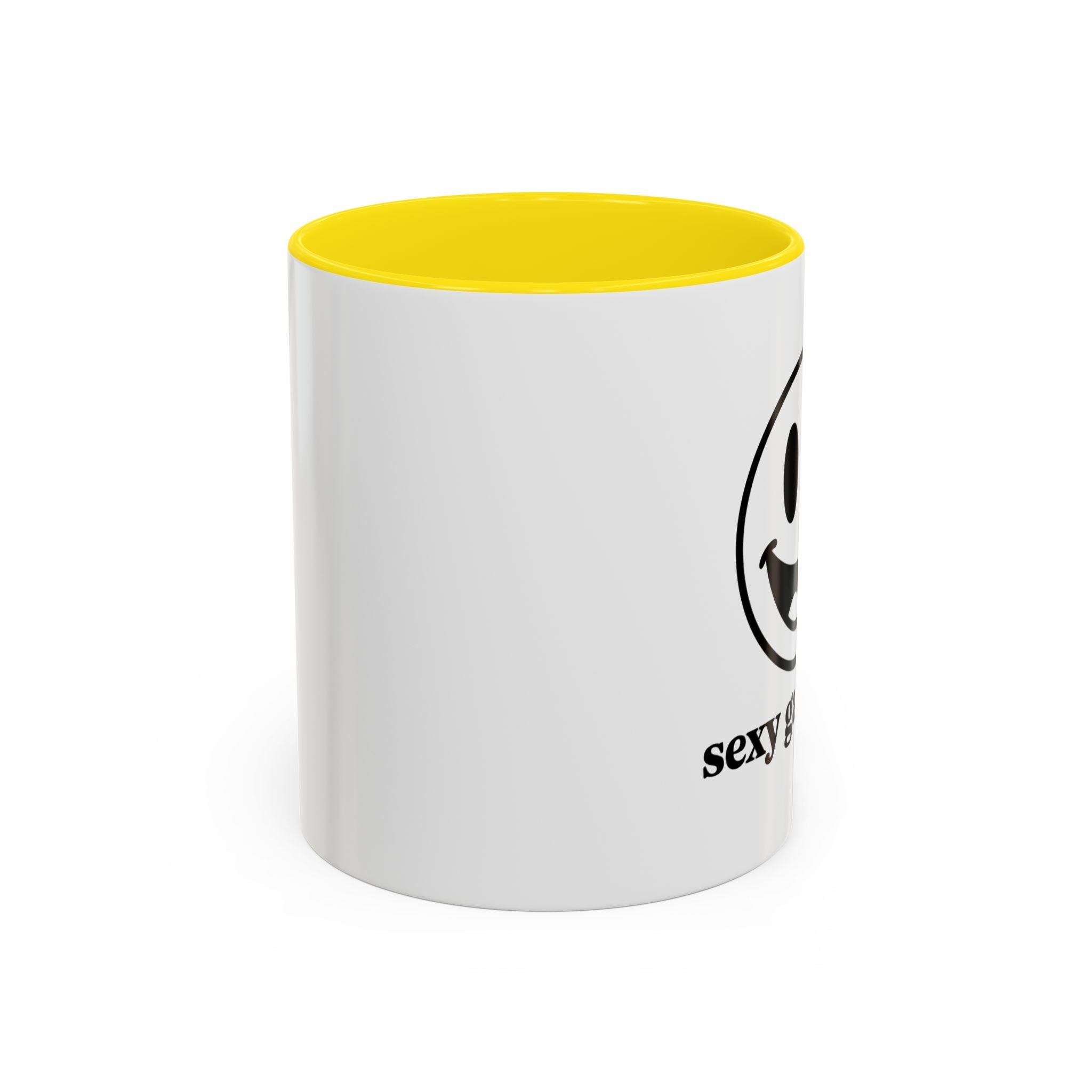 Sexy Gardener Accent Coffee Mug — Winking Smiley Plant Lover Gift (11/15oz)