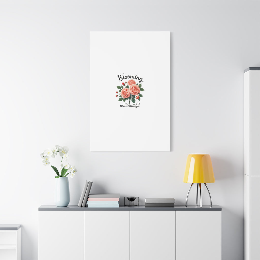 Blooming and Beautiful Rose Bouquet Canvas Wall Art